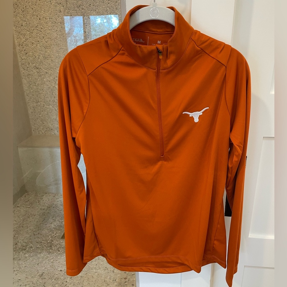 NWOT - Antigua Texas Longhorns Quarter-Zip Top